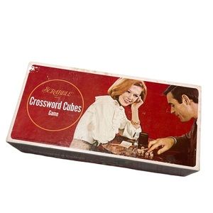 Vintage scrabble crossword cubes